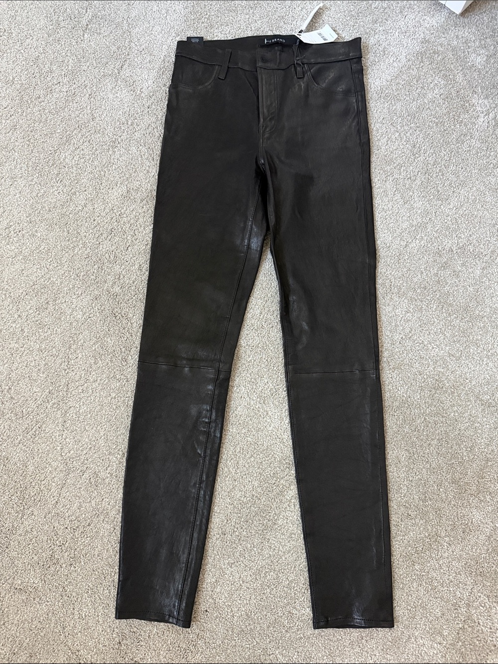 J Brand Black Skinny Leather Jeans